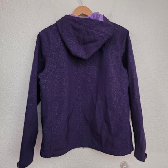 Double Diamond Abstract Softshell Jacket in Purple Women's Size Large - Picture 4 of 7